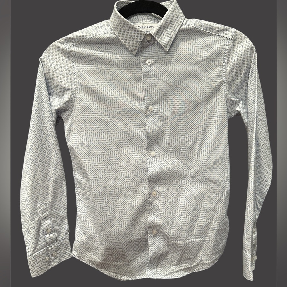Boys Calvin Klein Slim Fit and Stretch Collared shirt